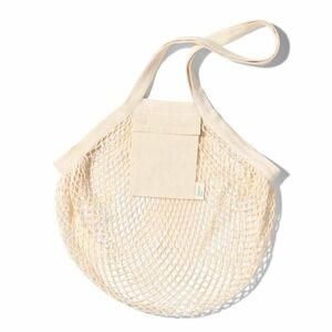Grove Co. white cotton mesh farmers market tote bag